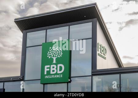 Succursale de FBD Insurance à Bandon, West Cork, Irlande. Banque D'Images