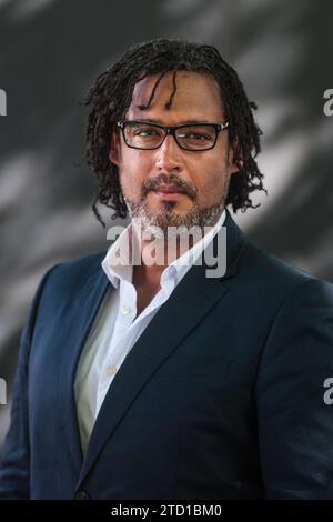 Historien, écrivain nigérian britannique et communicateur David Olusoga assiste à un photocall au cours de l'Edinburgh International Book Festival le 12 août 20 Banque D'Images