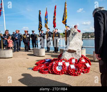 Les vétérans se souviennent de l'opération chariot : un raid contre les quais occupés par les Allemands de St Nazaire visant à neutraliser leur capacité à lancer des attaques pendant la Seconde Guerre mondiale Banque D'Images