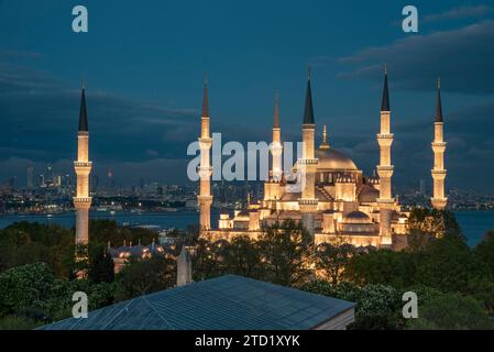 La mosquée bleue à Istanbul, Turquie Banque D'Images