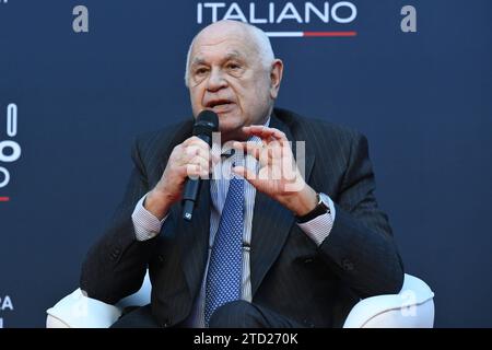 Reportage - Atreju 2023 - Orgoglio Italiano - jour 2 Carlo Nordio pendant Atreju 2023 - Orgoglio Italiano - jour 2, célébration de Fratelli dItalia, 15 décembre 2023, Castel Sant Angelo, Rome, Italie. Rome Castel Sant Angelo Italie Copyright : xDomenicoxCippitellix/xLiveMediax LPN 1164183 Banque D'Images