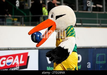 DEN HAAG, PAYS-BAS - DÉCEMBRE 15 : mascotte d'ado Den Haag lors du match néerlandais Keuken Kampioen Divisie entre ado Den Haag et NAC Breda au Bingoal Stadion le 15 décembre 2023 à Den Haag, pays-Bas. (Photo Hans van der Valk/Orange Pictures) Banque D'Images