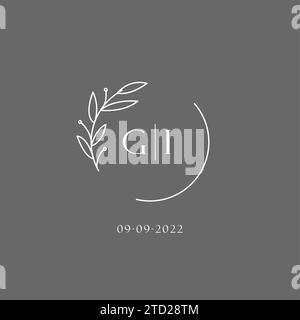 Lettre GI mariage monogramme logo design graphique vectoriel d'idées Illustration de Vecteur