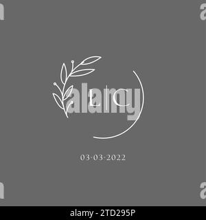 Lettre LC mariage monogramme logo design graphique vectoriel d'idées Illustration de Vecteur