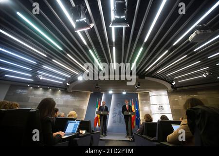 Madrid, 01/27/2017. Le Président du Gouvernement Mariano Rajoy reçoit son homologue italien Paolo Gentiloni au Palais Moncloa. Photo : Ángel de Antonio ARCHDC. Crédit : Album / Archivo ABC / Ángel de Antonio Banque D'Images