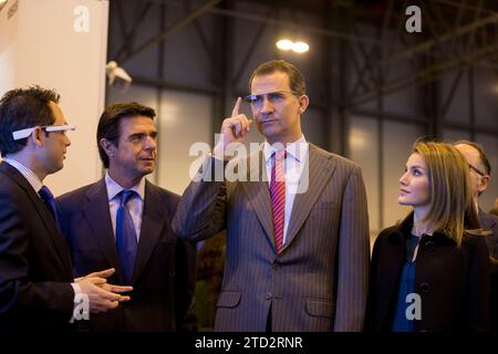 Madrid, 22 janvier 2014. Le prince et la princesse des Asturies, Felipe et Letizia, inaugurent à Fitur. Photo  Ignacio Gil..Archdc. Crédit : Album / Archivo ABC / Ignacio Gil Banque D'Images