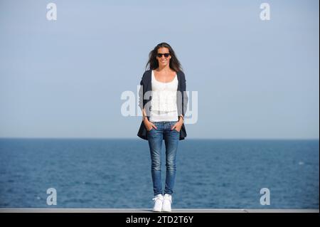 Barcelone, 05/14/2015. Entrevue avec la nageuse synchronisée Ona Carbonell. Photo : Inés Baucells ARCHDC. Crédit : Album / Archivo ABC / Inés Baucells Banque D'Images