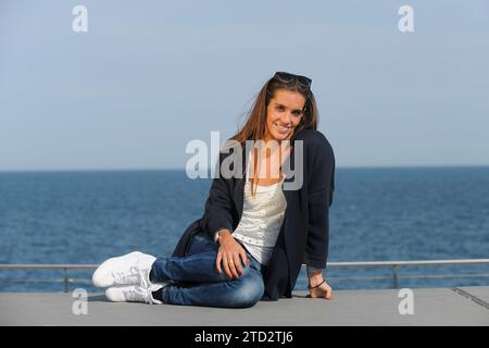 Barcelone, 05/14/2015. Entrevue avec la nageuse synchronisée Ona Carbonell. Photo : Inés Baucells ARCHDC. Crédit : Album / Archivo ABC / Inés Baucells Banque D'Images