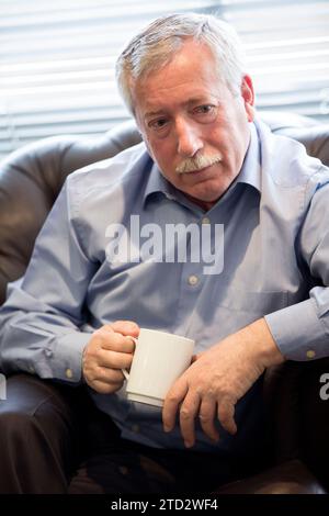 Madrid, 04/24/2015. Entretien avec Ignacio Fernández Toxo, secrétaire général des commissions des travailleurs. Photo : Ignacio Gil ARCHDC. Crédit : Album / Archivo ABC / Ignacio Gil Banque D'Images