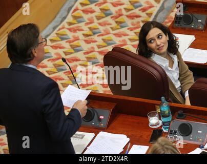 Madrid, 03/10/2019. Session plénière de l'assemblée de Madrid. Photo : Jaime García. Archdc. Crédit : Album / Archivo ABC / Jaime García Banque D'Images