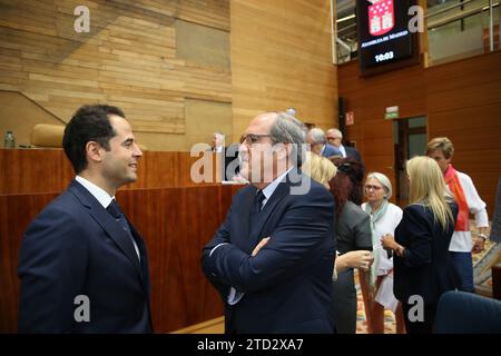 Madrid, 03/10/2019. Session plénière de l'assemblée de Madrid. Photo : Jaime García. Archdc. Crédit : Album / Archivo ABC / Jaime García Banque D'Images