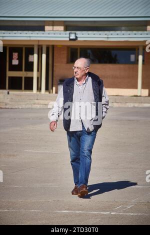 Soto del Real (Communauté de Madrid), 10/25/2018. Admission à la prison de Rodrigo Rato dans le centre pénitentiaire de Soto del Real, après la condamnation dans le cas des cartes noires Caja Madrid. Photo : Guillermo Navarro ARCHDC. Crédit : Album / Archivo ABC / Guillermo Navarro Banque D'Images