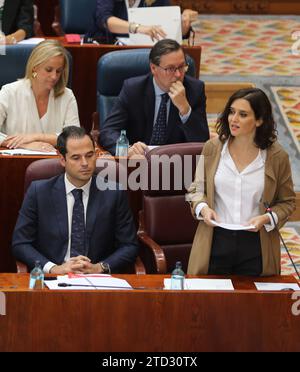 Madrid, 03/10/2019. Session plénière de l'assemblée de Madrid. Photo : Jaime García. Archdc. Crédit : Album / Archivo ABC / Jaime García Banque D'Images