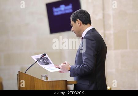 Séville, 09/16/2019. Deuxième jour de la séance d’investiture de Juanma Moreno en tant que président de la Junta de Andalucía. Dans l'image, Juanma Moreno. Photo : JMSerrano ARCHSEV. Crédit : Album / Archivo ABC / Juan Manuel Serrano Becerra Banque D'Images
