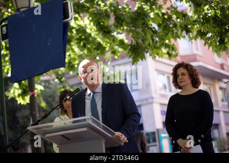 Madrid, 06/12/2019. Inauguration des jardins Almirante Cervera, avec Pedro Corral et Martínez Almeida. Photo : Isabel Permuy. ARCHDC. Crédit : Album / Archivo ABC / Isabel B Permuy Banque D'Images