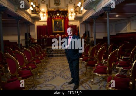 Madrid, 01/29/2015. Jose Antonio Escudero, professeur d'histoire juridique. Directeur Académie de jurisprudence et de législation photo Oscar del Pozo ARCHDC. Crédit : Album / Archivo ABC / Oscar del Pozo Banque D'Images