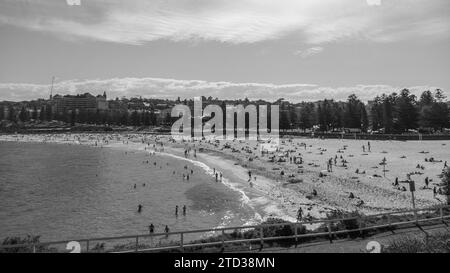 Coogee Beach en noir et blanc Banque D'Images