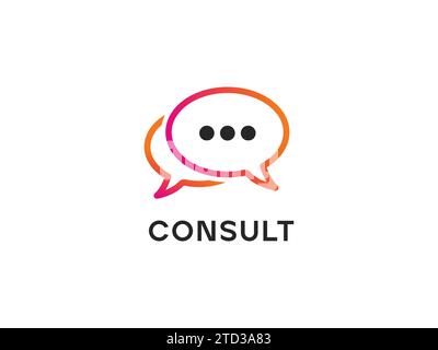 Logo vectoriel d'une société de chat, bot et conseil Illustration de Vecteur