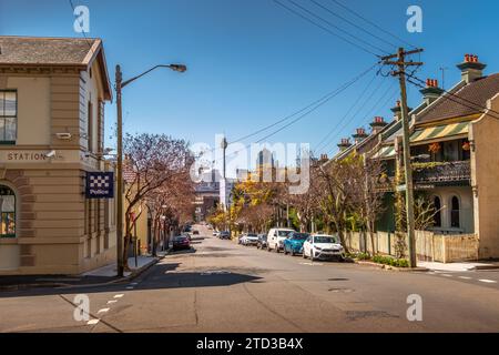 Maisons mitoyennes victoriennes à Glebe, Sydney, NSW, Australie. Banque D'Images