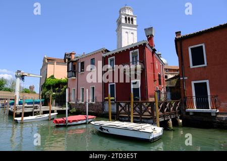 Venise Italie - vue sur l'île San Pietro - Campanile Banque D'Images
