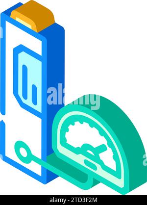 illustration vectorielle d'icône isométrique de densité d'énergie Illustration de Vecteur