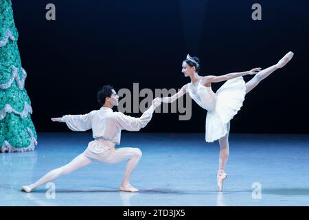 (231216) -- MEXICO, 16 déc. 2023 (Xinhua) -- des danseurs de la Compagnie nationale de danse du Mexique interprètent « The casse-noisette » à l'Auditorium national de Mexico, Mexique, le 15 décembre 2023. (Photo de Francisco Canedo/Xinhua) Banque D'Images