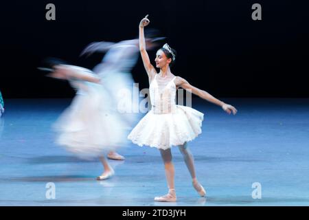 (231216) -- MEXICO, 16 déc. 2023 (Xinhua) -- des danseurs de la Compagnie nationale de danse du Mexique interprètent « The casse-noisette » à l'Auditorium national de Mexico, Mexique, le 15 décembre 2023. (Photo de Francisco Canedo/Xinhua) Banque D'Images