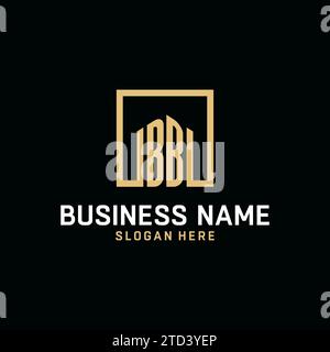 Logo initial de BB monogramme avec inspiration de conception de forme carrée Illustration de Vecteur