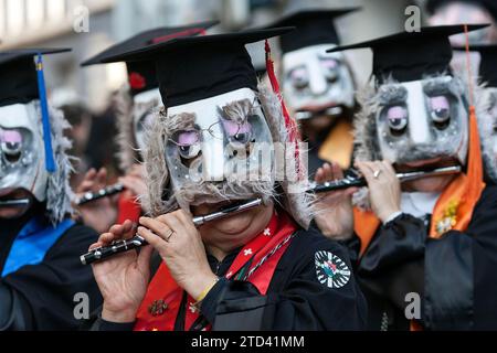 Basler Kuenstlerlarven, masques, Basler Fasnet parade, Basler Fasnacht, Bâle, Suisse Banque D'Images