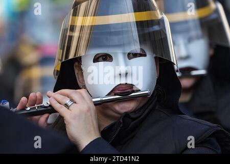 Basler Kuenstlerlarven, masques, Basler Fasnet parade, Basler Fasnacht, Bâle, Suisse Banque D'Images