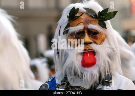 Basler Kuenstlerlarven, masques, Basler Fasnet parade, Basler Fasnacht, Bâle, Suisse Banque D'Images