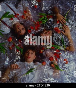 New Romantic Rock Band Askari, Johannesburg, Afrique du Sud, 1986. De la collection - musiciens sud-africains des années 1980 - Archives photographiques Don Minnaar Banque D'Images