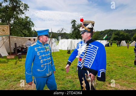 Bivouac Hussar à Hoefgen près de Grimma Banque D'Images