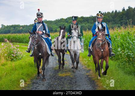 Bivouac Hussar à Hoefgen près de Grimma Banque D'Images