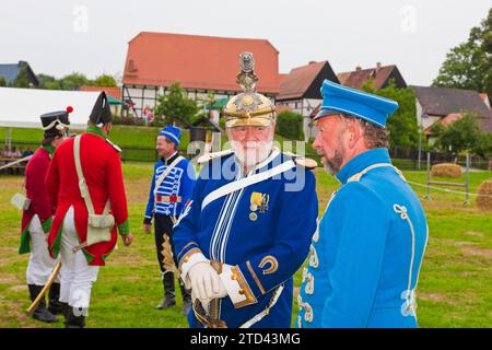 Bivouac Hussar à Hoefgen près de Grimma Banque D'Images
