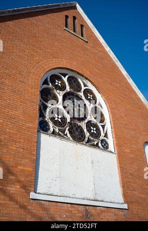 La première église épiscopale méthodiste, à Caro Michigan USA Banque D'Images