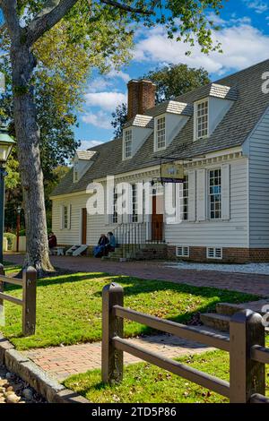 The Kings Arms Tavern sur Duke of Gloucester Street, Colonial Williamsburg, Virginie Banque D'Images