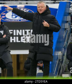 Chelsea, Royaume-Uni. 16 décembre 2023. Chelsea v Sheffield United - Premier League - Stamford Bridge. Chris Wilder, entraîneur de Sheffield United, lors du match de Premier League contre Chelsea. Crédit photo : Mark pain/Alamy Live News Banque D'Images