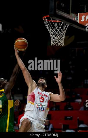 Madrid, 6 septembre 2014. Mundobasket 2014. Espagne - Sénégal. Dans l'image : Felipe Reyes. Photo : Ignacio Gil.... Archdc. Crédit : Album / Archivo ABC / Ignacio Gil Banque D'Images