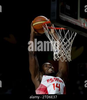 Madrid, 6 septembre 2014. Mundobasket 2014. Espagne - Sénégal. Dans l'image : Serge Ibaka. Photo : Ignacio Gil.... Archdc. Crédit : Album / Archivo ABC / Ignacio Gil Banque D'Images