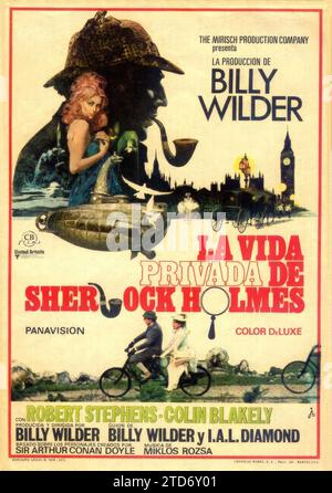 12/31/1969. Affiche de film pour : la vie privée de Sherlock Holmes. version censurée. Crédit : Album / Archivo ABC Banque D'Images