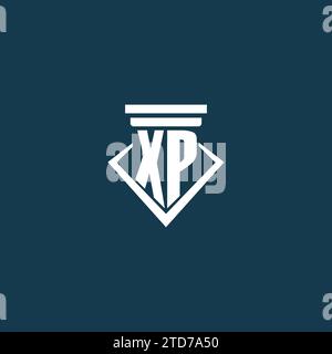 Logo monogramme initial XP pour cabinet d'avocats, avocat ou avocat avec des idées de conception d'icône de pilier Illustration de Vecteur