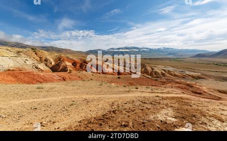 Paysage de montagne. Zone 'Mars' dans les montagnes de la République de l'Altaï, Russie Banque D'Images