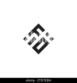 DE logo de concept géométrique abstrait dans la conception professionnelle de haute qualité qui sera le meilleur pour le style de rue Illustration de Vecteur