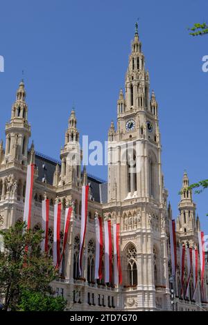 Vienne Autriche - Hôtel de ville - Hôtel de ville - Rathaus Wien Banque D'Images