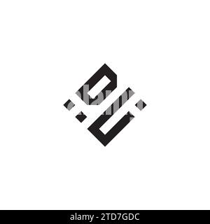 Logo de concept géométrique abstrait UD dans un design professionnel de haute qualité qui sera le meilleur pour le style de rue Illustration de Vecteur