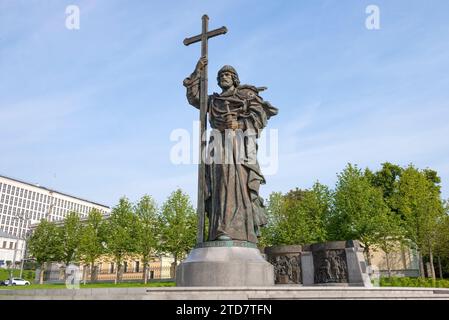 MOSCOU, RUSSIE - 01 SEPTEMBRE 2018 : Monument au Prince Vladimir de Kiev - le Baptiste de Russie un jour ensoleillé de septembre. Place Borovitskaya Banque D'Images