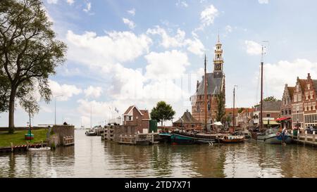 Vieux port de la ville pittoresque de Hoorn, Frise occidentale, aux pays-Bas. Banque D'Images