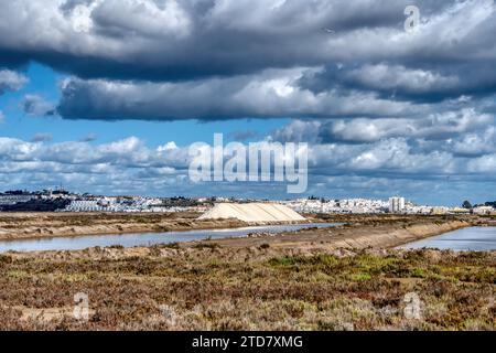 Reserva Natural do Sapal de Castro Marim e Vila Real de Santo António Banque D'Images