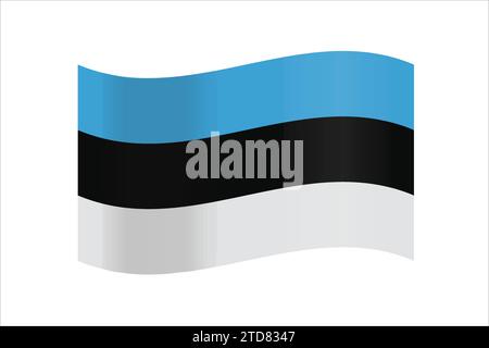 Illustration vectorielle du drapeau de l'Estonie Illustration de Vecteur